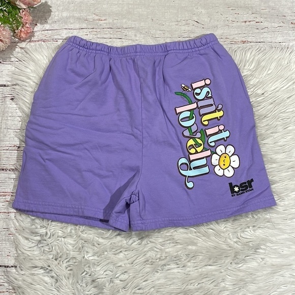 BSR Samii Ryan Revolve shorts 'isn't it lovely" graphic purple - Picture 2 of 8